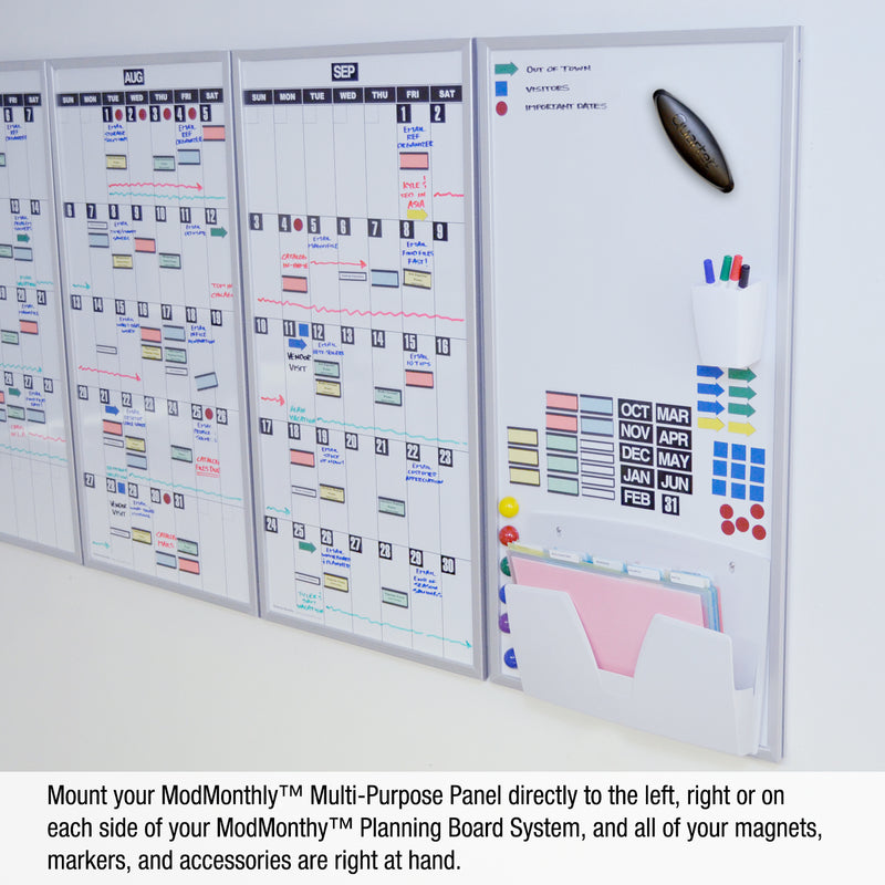 Ultimate Office Magnetic Dry-Erase Multi-Purpose Panel, The Perfect Companion Board for ModMonthly™ Planning Calendars (1 Each)