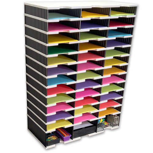 Ultimate Office TierDrop™ PLUS 36-Slot with Riser Storage Base, 28 ½"w Literature, Forms, Mail and Classroom Sorter