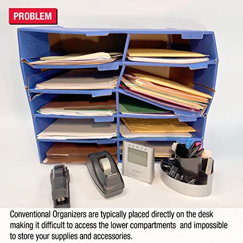 Ultimate Office TierDrop 2-Wide Riser Storage Base Lifts Your Sorter 5 Inches Off of The Work Surface for Easier Unobstructed Access to The Lower Compartments and Easy Access to Frequently Used Supplies