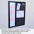 Ultimate Office Fabric Bulletin Board 24”x 18” Memo Board PLUS, 3 Photo Frames and Jumbo Pushpins. Organize and Display Photos, Notes and Reminders. Ideal for Home, Office, Cubicles or Classrooms