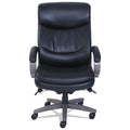 Big & Tall Executive Chair w/Padded Armrests and ComfortCore Plus Memory Foam.  Supports up to 400 lbs.  Black Leather and Weathered Gray Base.