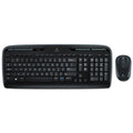Wireless Low-Profile Keyboard & Mouse Combination, 2.4 GHZ Frequency, 30 ft. Range, Black