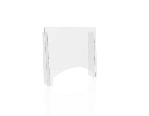Countertop Personal Protection Safety Barrier with Pass Through Slot, 27"w x 24"h, (set of 2)