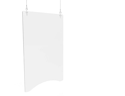 Hanging Personal Protection Safety Barrier (Portrait), 24w" x 36h", (set of 2)
