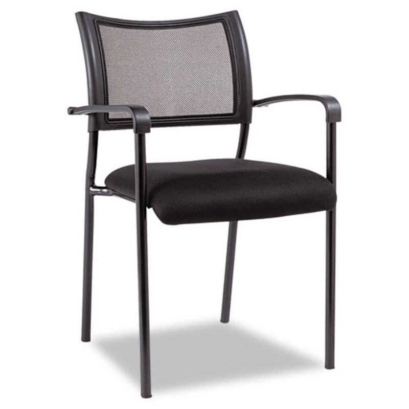 Stacking Mesh Guest Chair (2), Black w/Black Mesh Ultimate Office