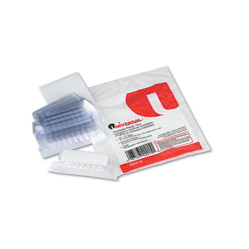 Hanging File Folder Plastic Index Tabs, Clear (25-pack)