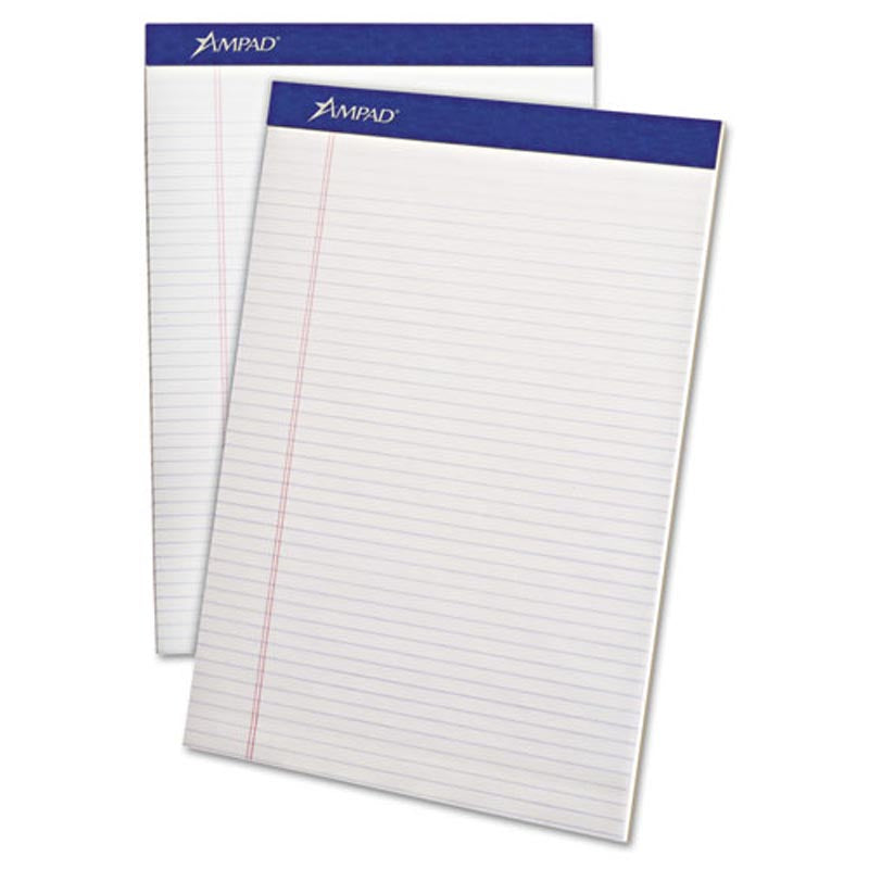 Perforated Writing Pads, Narrow Rule, Letter Size, 16# Paper (12-pack, 50 sheet pads)