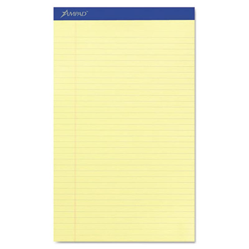Perforated Writing Pads, Wide Rule, Legal Size, 16# Paper (12-pack, 50 sheet pads)