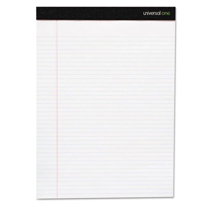 Premium Writing Pads, Wide Rule, Letter Size, 20# Paper, White (6-pack, 50 sheet pads)