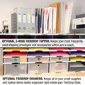 Ultimate Office TierDrop™ PLUS 60-Slot with Riser Storage Base, 57"w Literature, Forms, Mail and Classroom Sorter