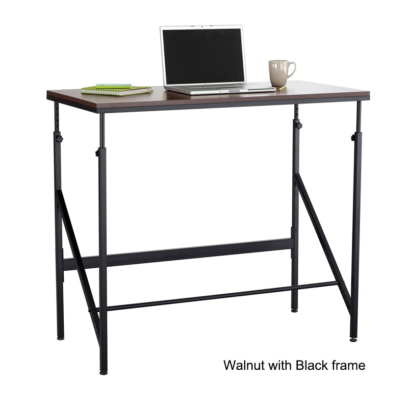 Adjustable-Height Standing Desk, Beech w/ White