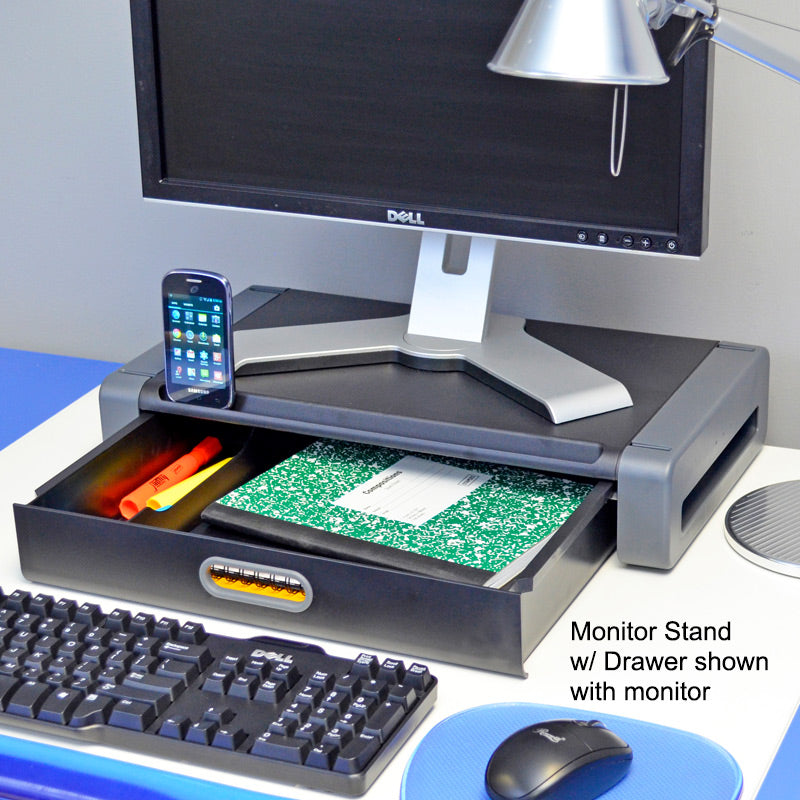 Deluxe Stacking Monitor Stands w/ Drawers