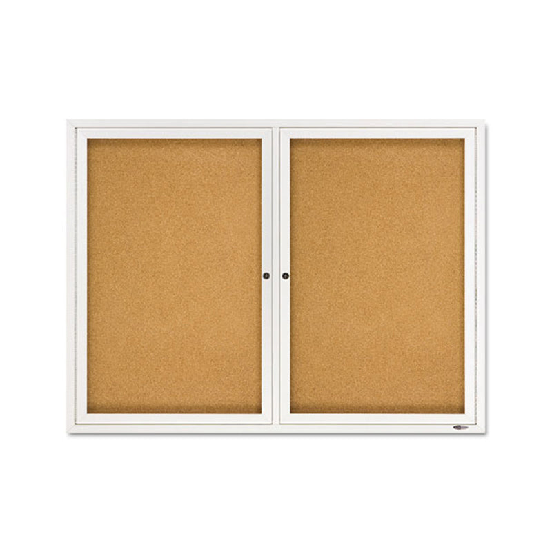 Enclosed Indoor Cork Bulletin Board w/ Doors