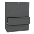 Five-Drawer Heavy-Duty Lateral File Cabinet w/ Roll-Out & Posting Shelves, 42"w x 19 1/4"d x 67"h