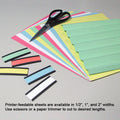 8 1/2" x 11" Flexcards Sheets (set of 10), perforated 1/2", Assorted Colors
