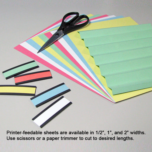 8 1/2" x 11" Flexcards Sheets (set of 10), perforated 1", Assorted Colors