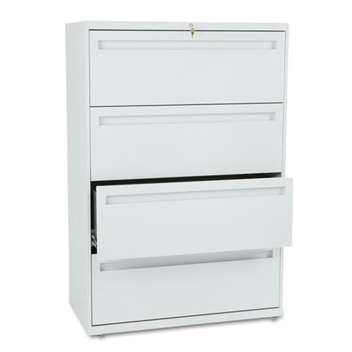 Four-Drawer Heavy-Duty Lateral File Cabinet, 36"w x 19 1/4"d x 53 1/4"h