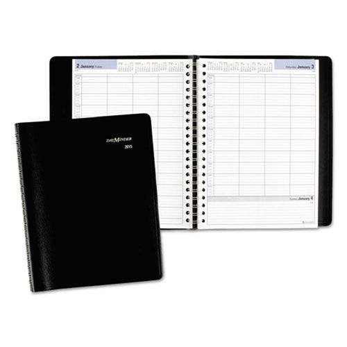 Four-Person Group Daily Appointment Book, 7 7/8" X 11", Black, 2026