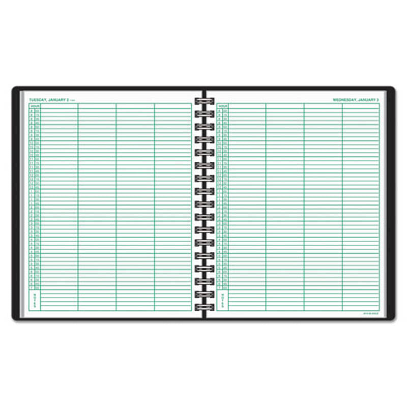 Four-Person Group Daily Appointment Book, 8" X 10 7/8", White, 2024
