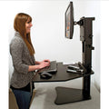 Dc300 High Rise Sit-Stand Desk Converter, 28 X 23 X 15 1/2, Black