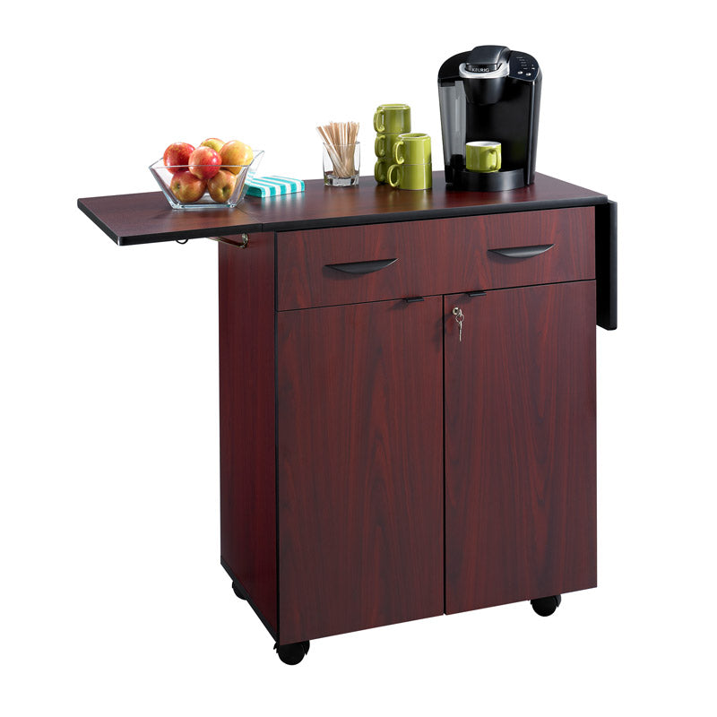 Hospitality Cabinet w/ Utensile Drawer & Extendable Drop Leaf Top