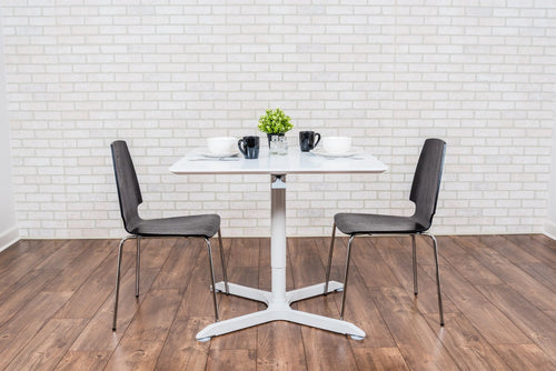 36" Pneumatic Height Adjustable Square Café Table