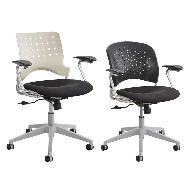 Manager Chair w/ Black Upholstered Seat