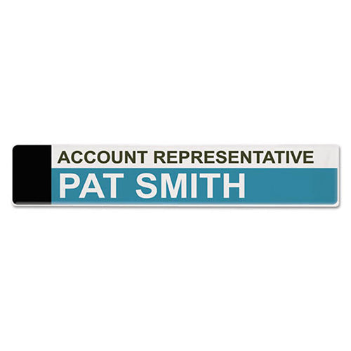 Panel Wall Acrylic Name Tag Holder, 9" x 2", Clear