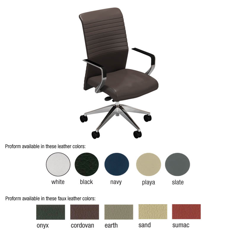 Proform Conference Chair w/Synchro Control & Side Tension and Polished Base