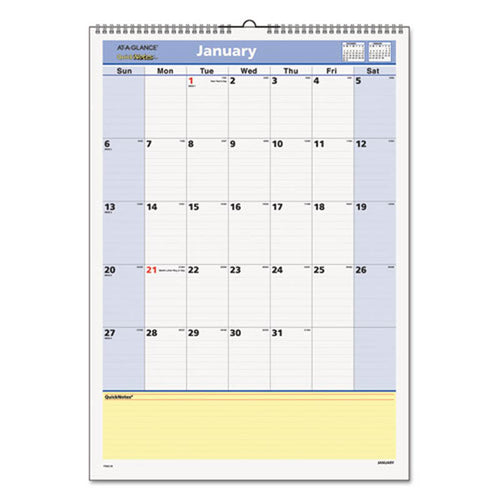 Quicknotes Wall Calendar, 2024