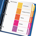 Ready Index Table of Contents Dividers w/ Tabs, 1-5, Letter
