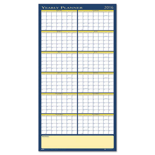 Reversible Yearly Wall Planner, 60" X 26", 2026
