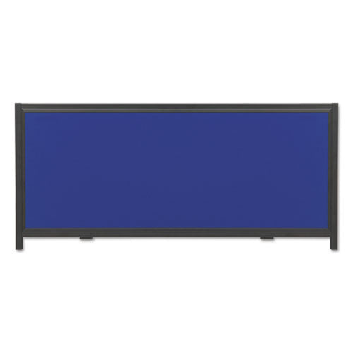 ShowIt! Display System Optional Header Panel, 24"w x 10"h, Blue/Gray Fabric w/ Black Frame