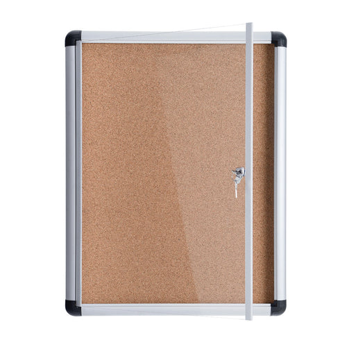 SlimLine Enclosed Cabinet, Bulletin, 1-Door, Aluminum, 28" x 38 1/4"