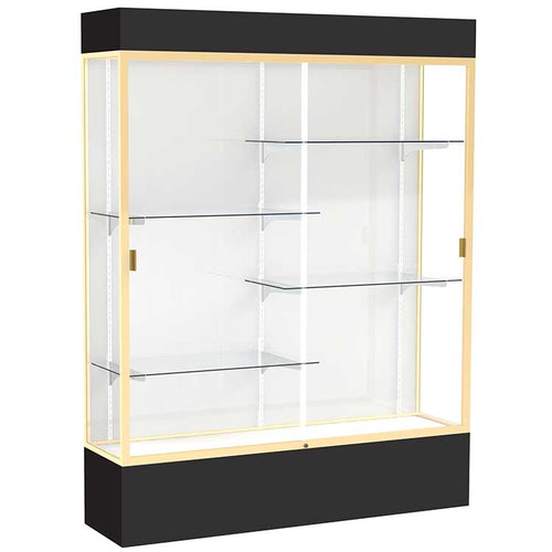 Spirit 60"w x 72"h x 16"d Floor Display Case with Lighted Cornice