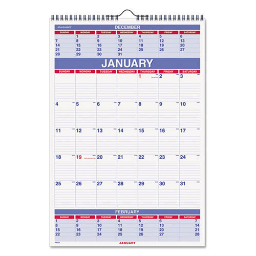 Three-Month Wall Calendar, 2024