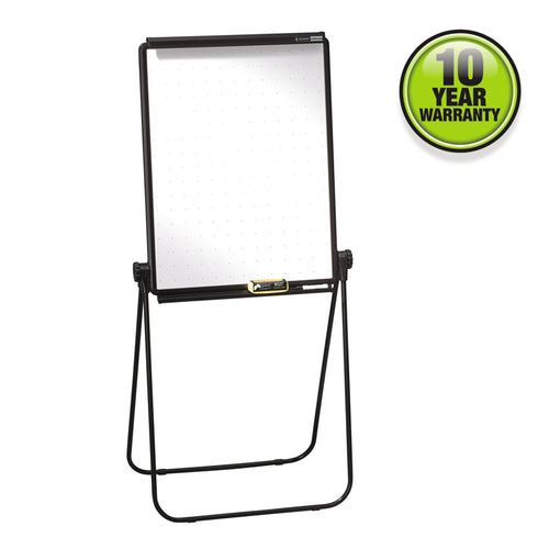 Total Erase Presentation Dry-Erase Easel, 26 X 34, White, Black Steel Frame