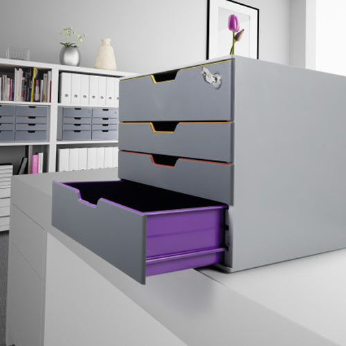 Varicolor 4-Drawer Deskset