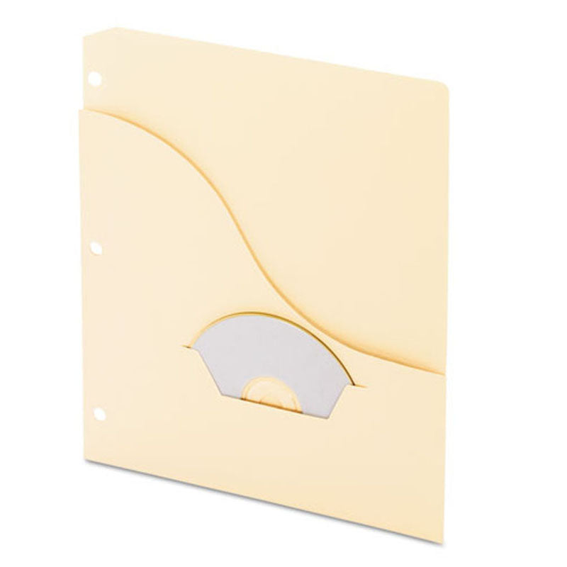 Wave Pocket Project Folders, 3 Hole Punched, Letter