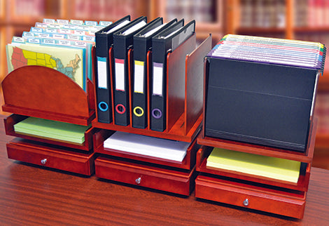 WoodWorx™ Stacking Desk Organizers