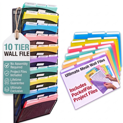 WalMaster™ Mesh Wall File Organizer (10-Tier)