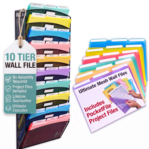 WalMaster™ Mesh Wall File Organizer (10-Tier)