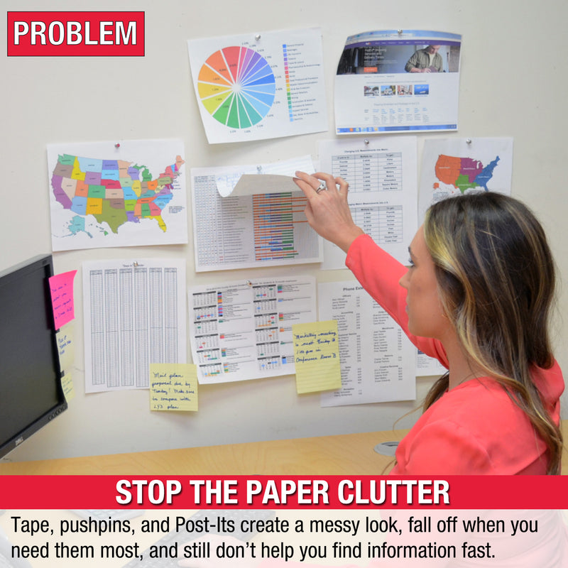 AdjustaView™ 10-Pocket Document Display Wall Reference Organizer