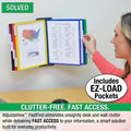 Ultimate Office AdjustaView FastFind 10-Pocket Wall Mounted Reference Display Organizer with EZ Load Pockets to Display 20 Sheets of your Most Important Letter Sized Documents