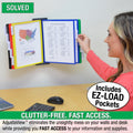 AdjustaView™ 10-Pocket Document Display Wall Reference Organizer