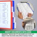Ultimate Office AdjustaView FastFind 10-Pocket Wall Mounted Reference Display Organizer with EZ Load Pockets to Display 20 Sheets of your Most Important Letter Sized Documents