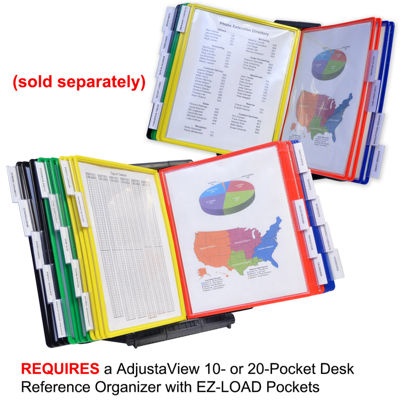 Ultimate Office AdjustaView™ 10-Pocket Desk Reference Organizer Add-On with EZ-LOAD Pockets (Add-On Module Only)
