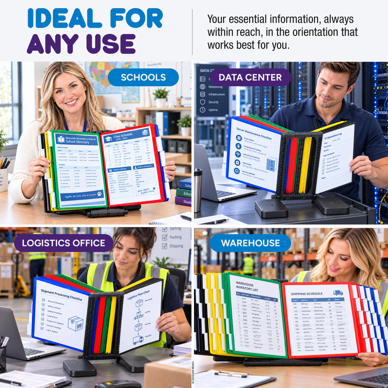 AdjustaView™ 10-Pocket Desk Reference Organizer Pocket Expander (Reference Organizer Not Included)