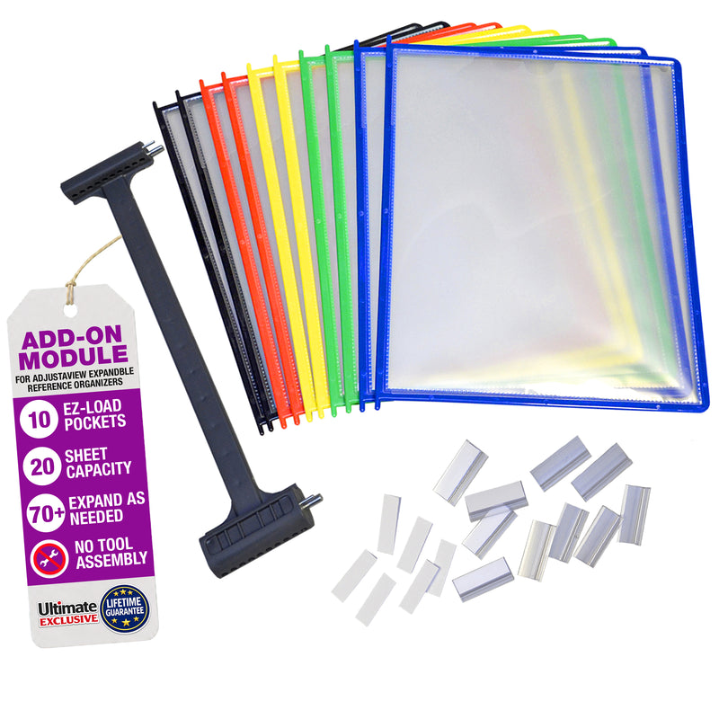 AdjustaView™ 10-Pocket Desk Reference Organizer Pocket Expander (Reference Organizer Not Included)