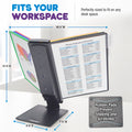 AdjustaView FastFind 10-Pocket Desktop Reference Display Organizer